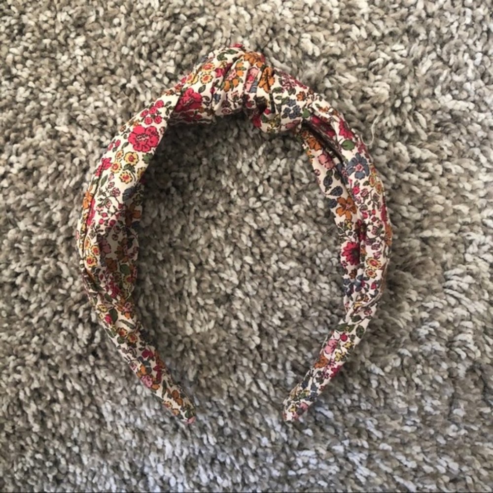 J.Crew Turban knot headband - Ivory Flora